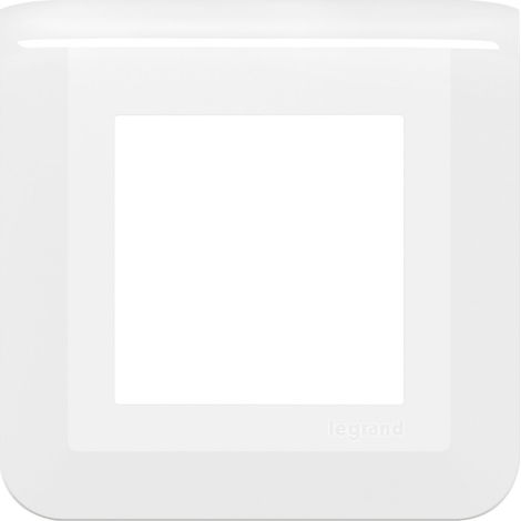 Legrand – Plaque Mosaic 2 modules blanche – Fixation clipse – Compatible Batibox 1 poste – Rattrapage déformation jusqu'à 1,5mm