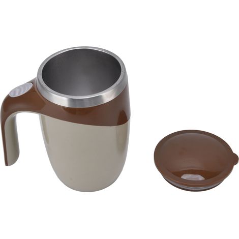 Mug à café auto-mélangeur de 380 ml avec agitation magnétique automatique, en acier inoxydable, idéal pour le thé, le chocolat chaud et le lait. (1/5)