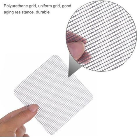 Moustiquaire - Ensemble Anti-Autocollant - Fixation auto agrippante - Ajustable - Blanc (1/4)