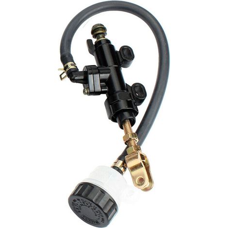 Bomba de cilindro maestro de freno trasero con depósito compatible con motocicletas, motos de cross, vehículos todo terreno y muchos otros modelos.