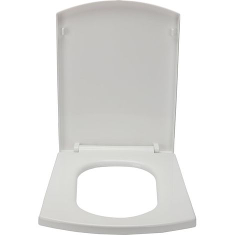 Siège de toilette carré à fermeture douce, couvercle de toilette carré à fermeture silencieuse, couvercle de toilette blanc moderne à fermeture douce, dégagement rapide, 03A