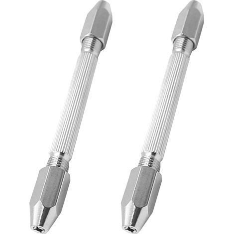 punte da trapano esagonali in ottone argentato, 0,5-3,2 mm, portapunte antiscivolo, strumento per aprire oggetti fragili e in miniatura (1/5)