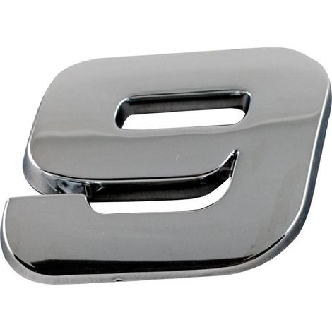 Adhesif Sticker 3D Chrome - Numero 9- 23x27mm