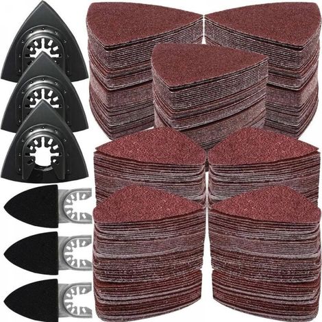 Kit de ponçage Swing Tool rouge 156 pièces, accessoires de ponçage, plateau de ponçage triangulaire, plateau de ponçage pour les doigts (1/5)