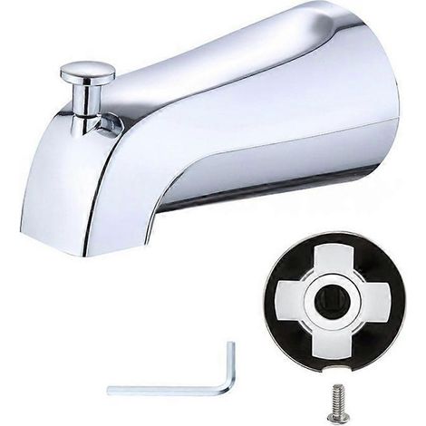 Ersatz-Badewannenarmatur mit Umsteller, Standardauslauf, einfache Montage für 1/2-Zoll-Kupferwasserrohre, inklusive Montagewerkzeug (1/5)