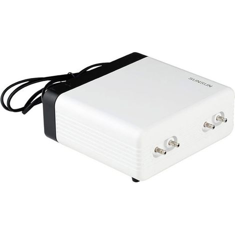 Potente aireador para acuario de 672 L/H, ajustable, 4 salidas, bomba de aire de 8 W. (1/3)