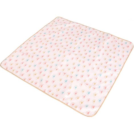 Tapis Antidérapant pour Chaise Haute Bébé en Fibre de Polyester, Protection de Sol Solide et Lavable, pour Parc ou Voyage Motifs Créatifs et Design Unique (1/5)