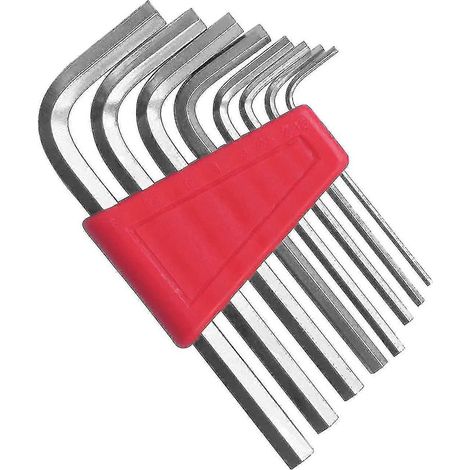 Clé Allen hexagonale, chrome vanadium, jeu de 8 pièces, tailles en pouces. (1/5)