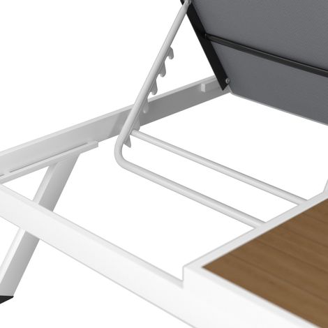 Mömax Gartenliege Avolina Steingrau Outdoorstoff/Metall (1/5)