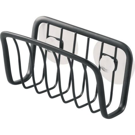 Spülbeckenschwammhalter aus Metall mit rostbeständiger Beschichtung und starken Saugnäpfen. Küchenseifenschale. (1/5)