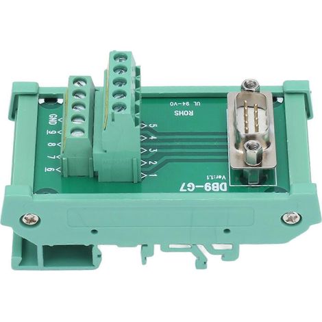 Plaque d'adaptation DB9 vers borne, fiche droite avec boîtier, 60 V CC, DB9-G7 (1/4)