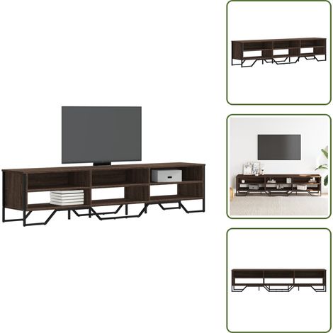 TV-Schrank Braun Eichen-Optik 180x34x41 cm Holzwerkstoff - TV-Schrank - TV-Schränke - TV-Ständer - TV-Bank (1/5)