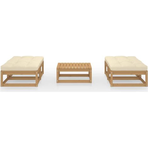 Maison Exclusive - 5-tlg. Garten-Lounge-Set mit Kissen Kiefer Mas (1/5)