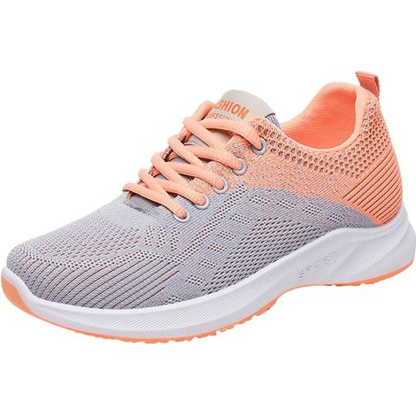 Zapatillas de malla sin cordones para mujer, zapatillas para correr, para caminar, para el gimnasio, deportivas, zapatillas planas para trotar, para fitness, calzado casual de verano. (1/5)