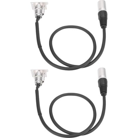 Convertisseur de Panneau de Brassage de Boîte de Scène Durable de Câble de Passage XLR pour un Son Clair Idéal pour les Scènes, les Studios en Alliage de Zinc 2 Pièces (Argent) (1/5)