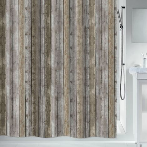 Cortina de ducha Poliéster ROMANO 120x200cm Marrón Spirella