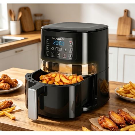 Friteuse sans huile Aigostar 1600W 4L écran tactile sécurité renforcée, cuisson saine multifonction moderne (1/3)