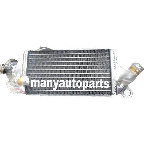 Radiador de aluminio, 40% más de capacidad de refrigeración, diseño robusto, depósitos soldados 100% con TIG, diseñado para modelos de 1991 a 1997, compatible con KX80 y KX100. (1/4)