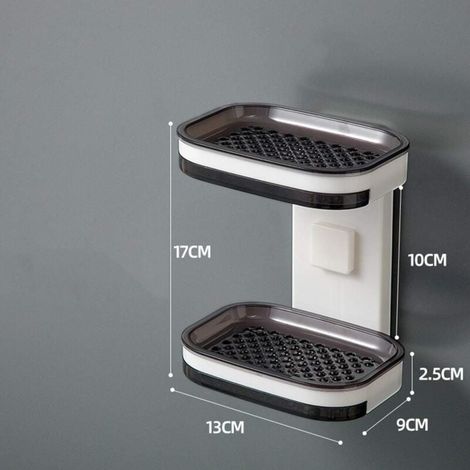 ZVD - Jabonera de baño de pared con doble capa (1/3)