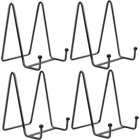 Minimalistisches Geschirrregal aus schwarzem Eisen 4 teilig