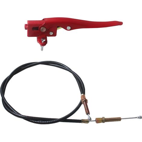 Poignée Embrayage motobineuse autobloquant pour désherbeur mécanique Micro Tracteur motoculteur Modification Levier d'embrayage Universel motoculteur Verrouillage Automatique (Longueur du Fil 1,1 m) (1/5)
