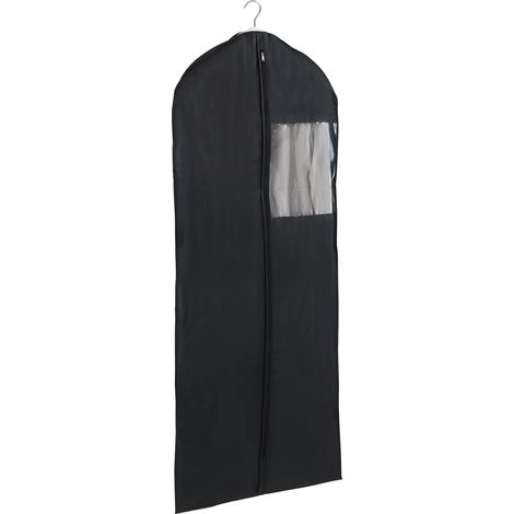 Wenko 43821040100 Custodia per Abiti Deep, Materiale Plastico, 150 x 60 cm, Nero (1/3)