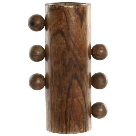 Vase en bois de manguier - Home ESPRIT - 10x10x28 cm - Poids 3,44 kg - Décoration intérieure - Naturel