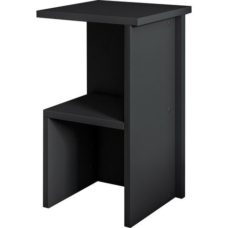 Table de chevet en bois "Roisin" - 30 x 30 x 50 cm - Gris anthracite