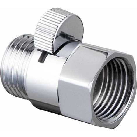 Vanne d'Arrêt, Economiseur d'Eau Pour Douche, Contrôle Du Débit De La Douche, Limitateur Debit Douche Pour Pommeau De Douche Tuyau De Douche Tuyau d'Arrosage Pièce De Rechange Universelle (1/5)