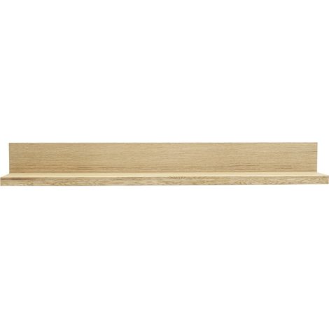 Etagère mural coloris chêne massif huilé - Longueur 132 x Hauteur 20 x Profondeur 20 cm (1/5)