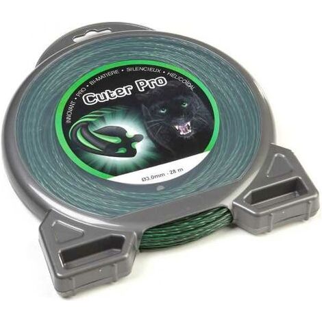 Fil nylon Cuter'Pro 3 mm x 28 m Hélicoïdal Blister