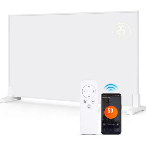 TolleTour Riscaldatore a infrarossi con telecomando, 960 W, termostato e touchscreen (1/5)