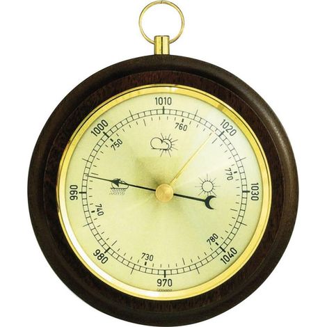 TFA Dostmann Barómetro analógico madera 18 cm interior