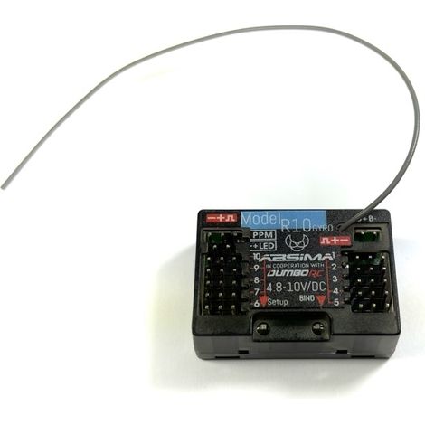 10-Channel Receiver w. Gyro R10GYRO 2.4GHz