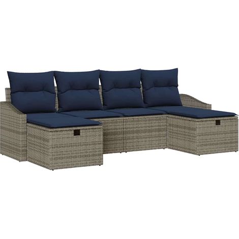 Maison Exclusive - Sofa Set mit Kissen 5 pcs Poly-Rattan