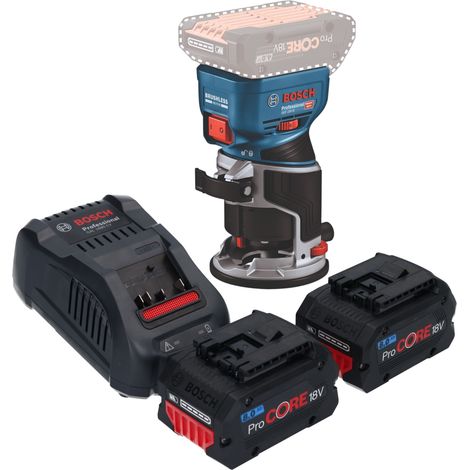 Bosch GKF 18V-8 Posa professionale per bordi a batteria 18 V 8,0 mm senza spazzole + 2x batteria ProCORE 8,0 Ah + caricabatteria