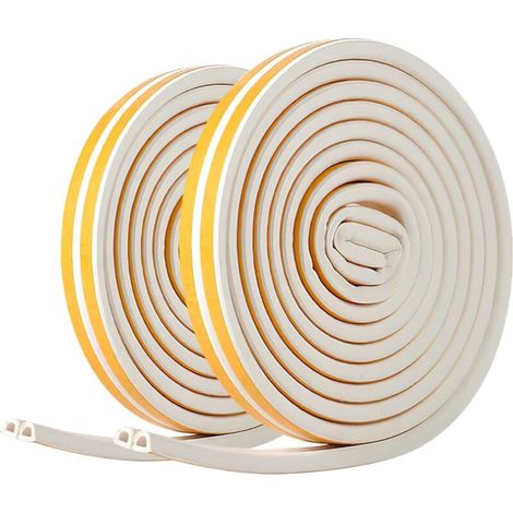 18m Auarnition adhesive door and window seal. 2 rolls of door and window seal. Anti-collision rubber self-adhesive sealing strip. Rubber foam strip (1/5)