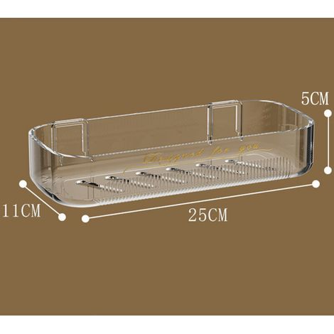 ALLIANDISEnsemble de 2 étagères murales de salle de bain (aucun perçage requis), étagères de drainage pour salle de bain/cuisine (1/4)