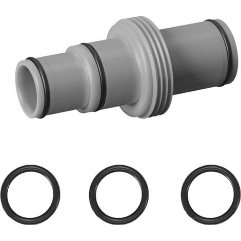 Robinet d'arrêt pour piscine 32/38mm vanne à boisseau sphérique en PVC avec adaptateur de tuyau pour pompe de piscine