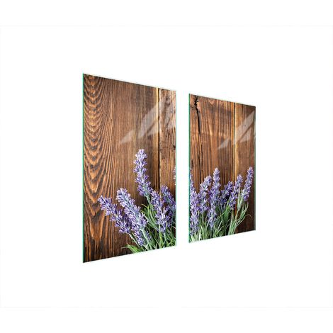 GLASSCHUTZPLATTE FÜR HERD 75x52 LAVENDEL (1/5)