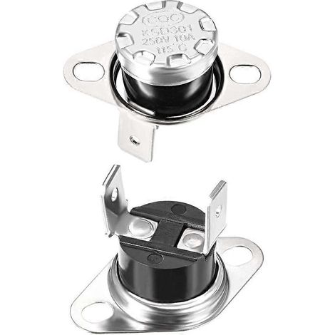 Thermostat KSD301 115 °C/239 °F 10 A NC, interrupteur de température à disque de pression réglable pour micro-ondes, four, etc. (1/4)