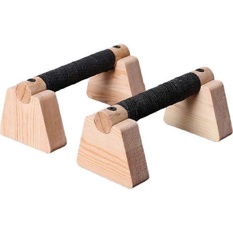JIAJIEFANG Parallel-Liegestützständer aus Holz mit rutschfester Unterseite und Griffen für das Krafttraining zu Hause (1/5)