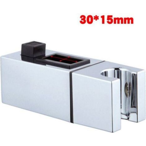 Support de Douche - Tube Carré 30 x 15 mm - Pour Colonne de Douche - Siège Coulissant - 1 Pièce (1/5)
