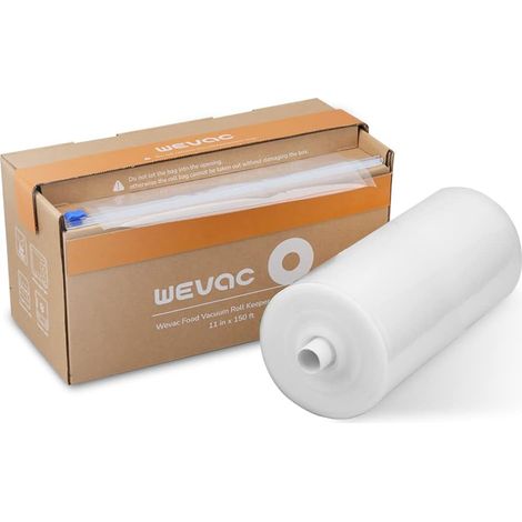 rouleau sous vide alimentaire, 28x4500cm avec boîte à découper, sac pour sous videuse alimentaire, sachet sous vide alimentaire la conservation et la préparation des aliments (1/5)