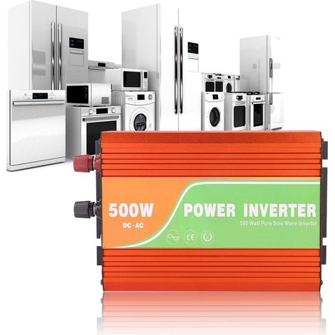 Onduleur solaire domestique 500 W à onde sinusoïdale pure haute fréquence, tension de sortie CC/CA 220 V/12 V (1/5)