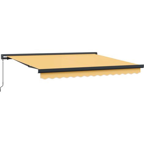 Maison Exclusive - Ausziehbare Markise Sand 300 x 250 cm Leinen u (1/4)