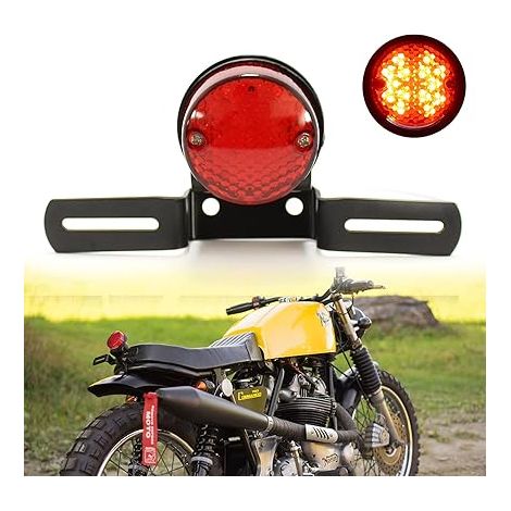 Feux Arrière Moto Feu Stop Plaque D'immatriculation Intégrée Lampe de Frein Arrière avec support Cafe Racer Chopper Bobber Street Bike Scooter Cruiser Custom (1/5)