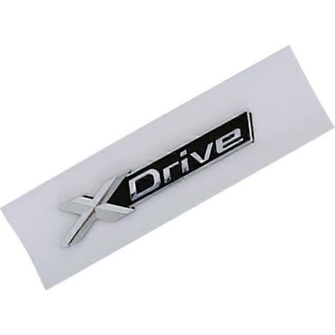 Insigne de coffre 3D ABS SDRIVE, logo XDRIVE, emblème pour BMW Série 3, 5, GT, E39, E46, E90, E60, F10, 320d, 530d, autocollant Xdrive. Dimensions : 21-22 cm, finition chromée argentée. (1/4)