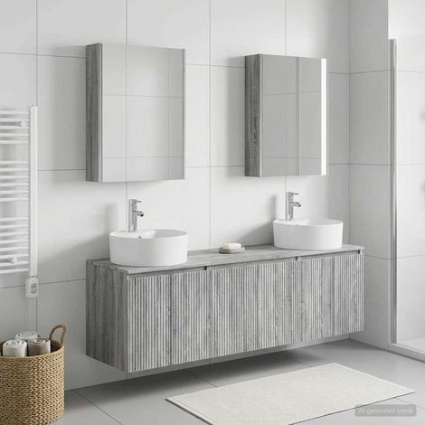 vidaXL Bathroom Cabinet Set 5 pcs Grey Sonoma Engineered Wood (1/5)