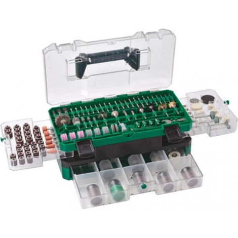 Hitachi – Coffret d'accessoires pour meuleuse 389 pcs – 42 bandes abrasives, 10 meules diamantées, 80 disques à tronçonner – 753949